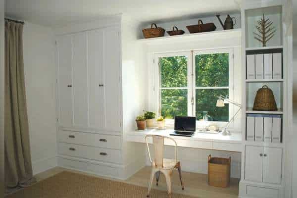 A Desk Could Be Set Near the Window in Bedroom Layout Ideas with Desk