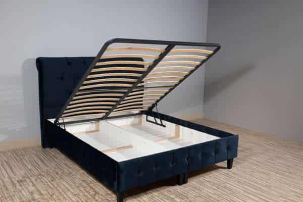  Twin Bed with Lift-Up Storage and Minimalist Headboard