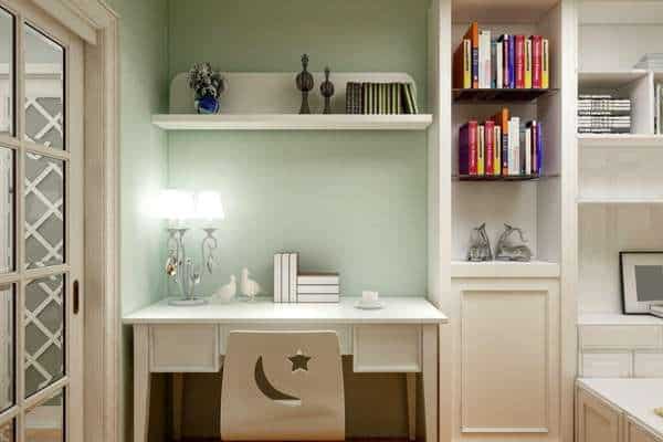 Use Built-in Shelves or Cabinets to Store Office Supplies and Other Items