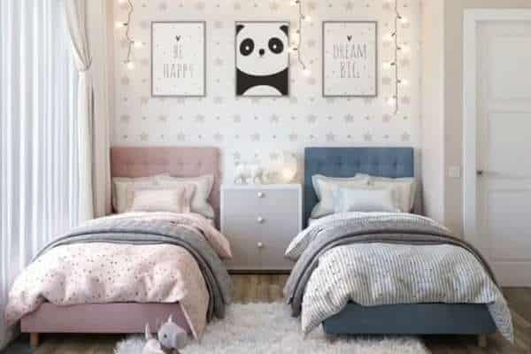 Add Wall Art or Framed Photos to The Wall Behind The Bed in Style Twin Bed