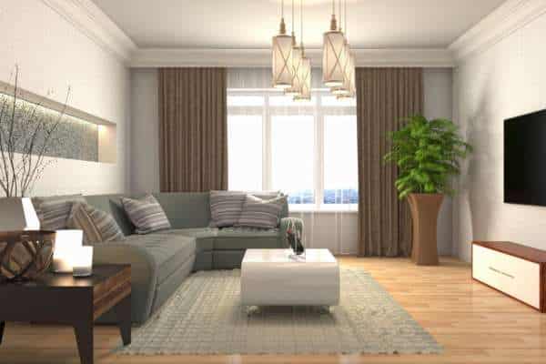 Optimize Lighting in Arrange An L-shaped Sofa in The Living Room