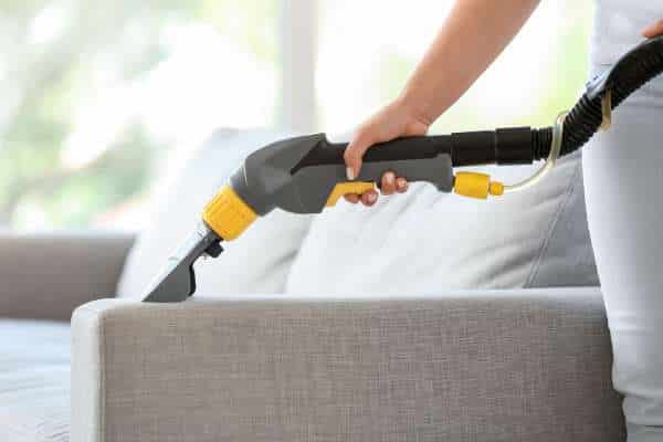  Test The Cleaning Solution on Obscured Areas of The Sofa