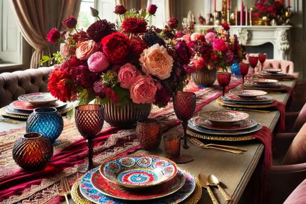 Maximalist Dining Table Decor Ideas