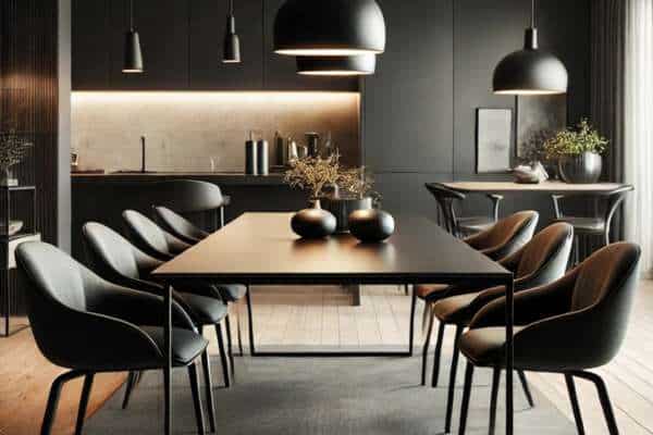 Modern Black Dining Table Designs