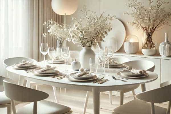 White Dining Table Decor Ideas