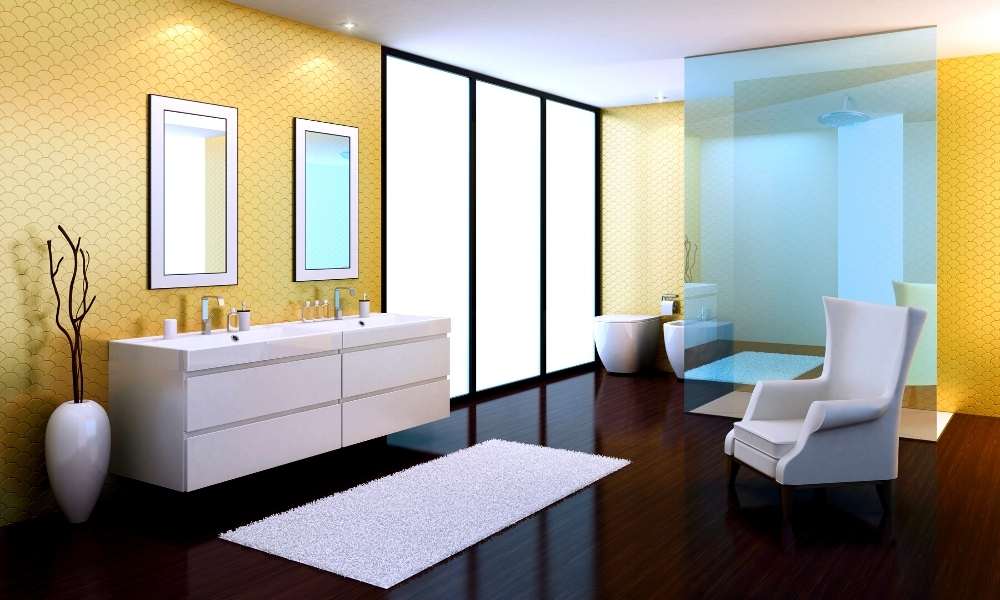 Blue and Gold Bathroom Accessories