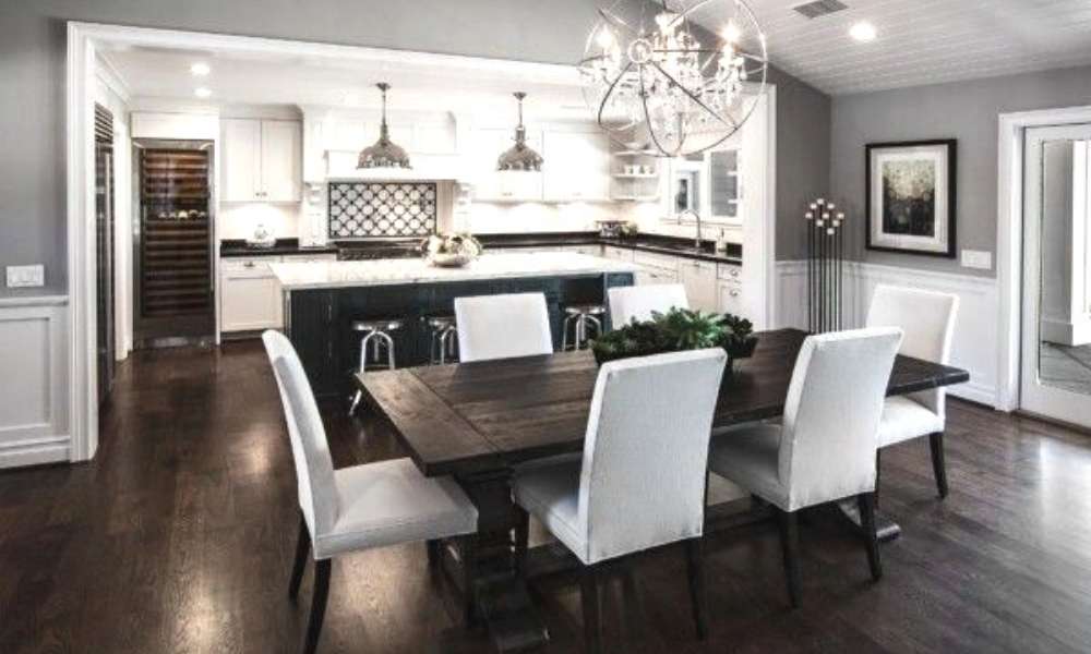 Dining Table And Dark Wood Floors