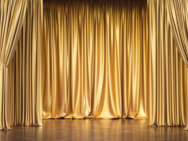 Gold Bedroom Attractive Curtain