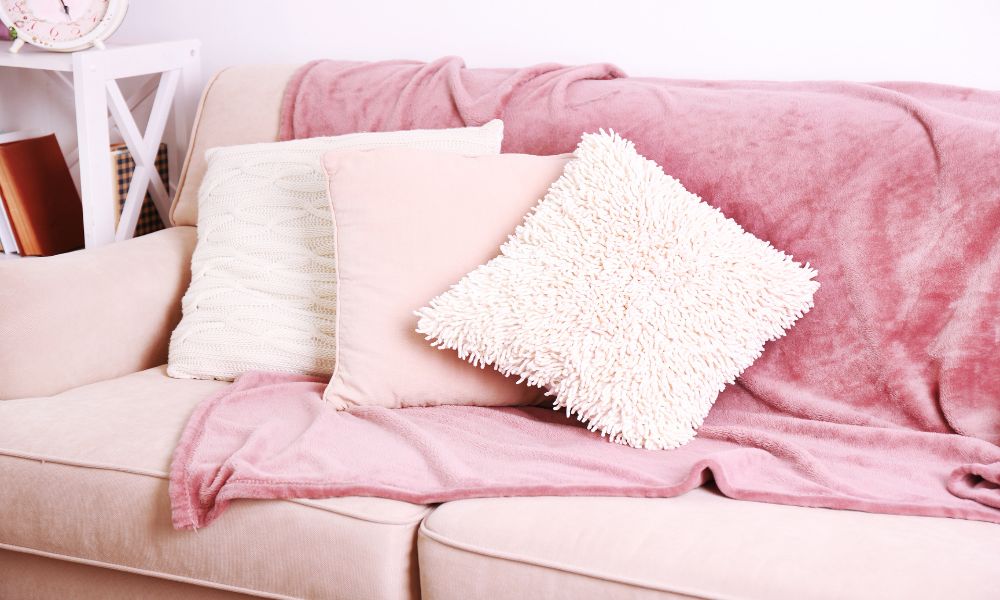 Pink Convertible couch  
