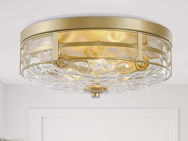 Water Ripple Glass for Bedroom Light