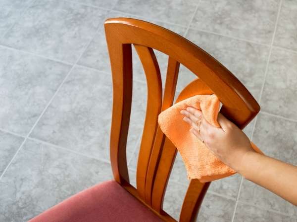 Dusting To Clean Dining Chair Cushions