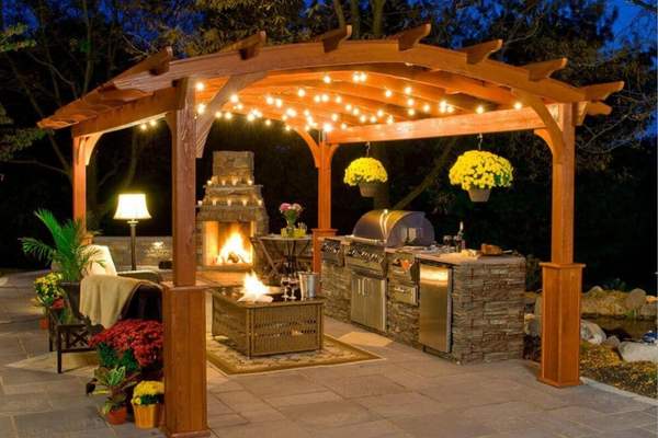 LED Candles Outdoor Kitchen 