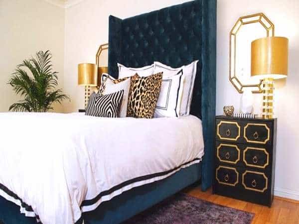 Navy Blue And Gold Create A Good  Match for bedroom 
