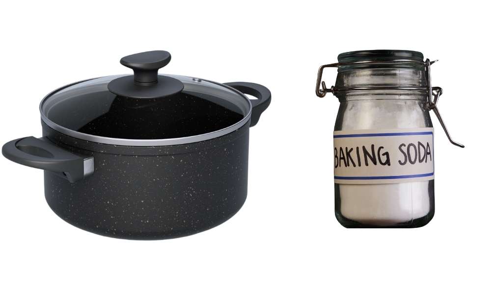 Baking Soda to Clean Discolored Enamel Cookware