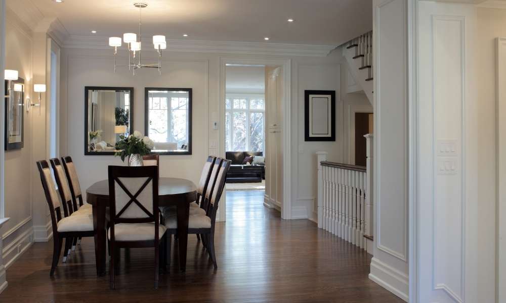 Black Dining Table With Light Wood Floors