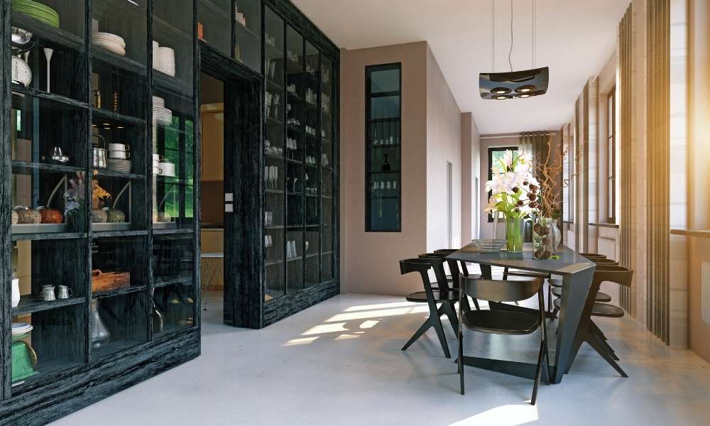 Black Wooden Blocks for Dining Floor