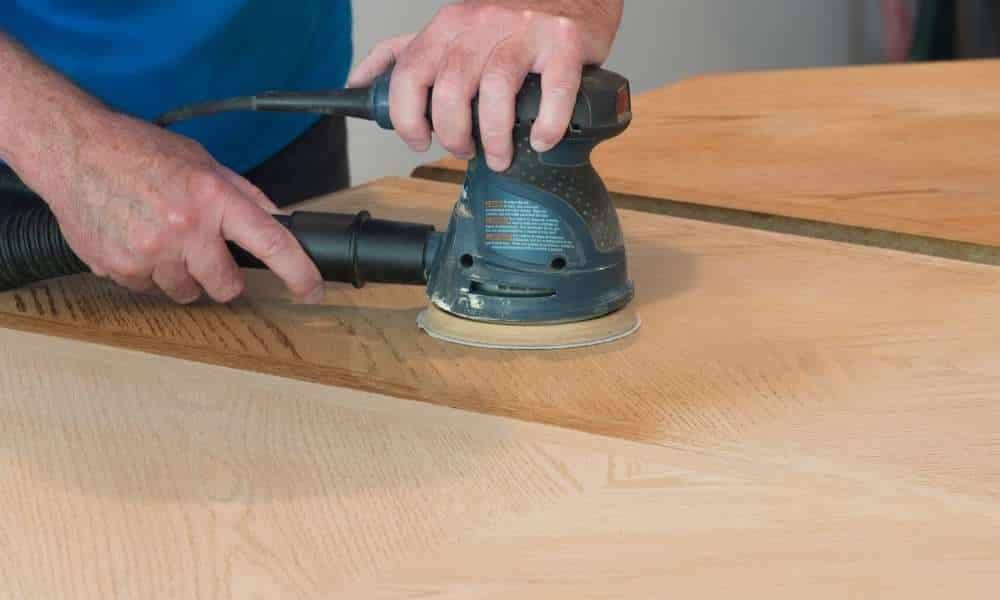 Sanding to Clean Wood Dining Table