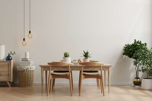  Add Vases With Flowers to Decorate a Bakers rack in Dining Room.