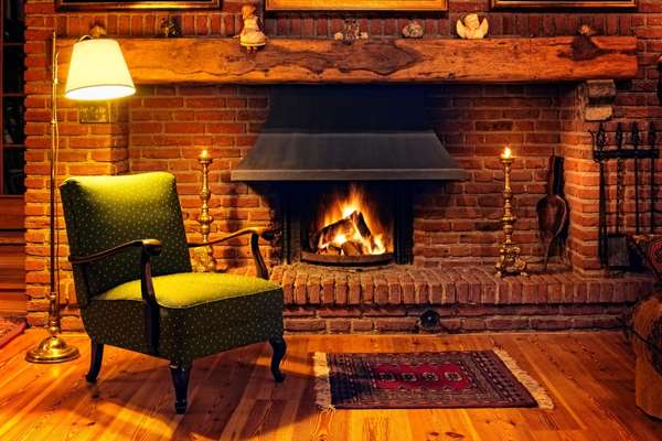 Consider the Fireplace and Bench