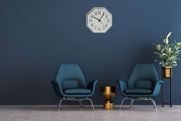 Glass wall clock for Living Room Wall Clock Decor Ideas