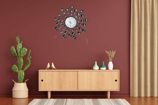 Marble wall clock for Living Room Wall Clock Decor Ideas