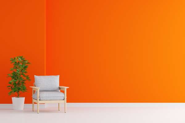 Orange Accent Wall Color 