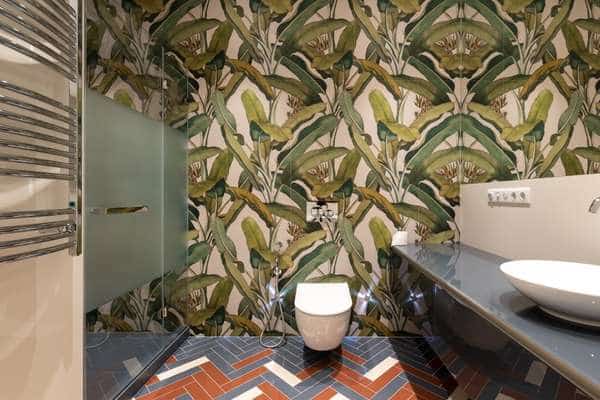 Add Texture for Brown Bathroom Decor Ideas