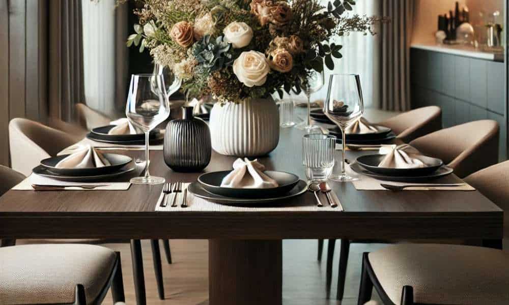 Dark Brown Dining Table Decorating Ideas