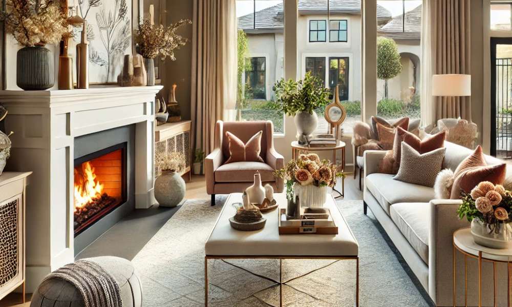 How To Stage A Living Room With Fireplace