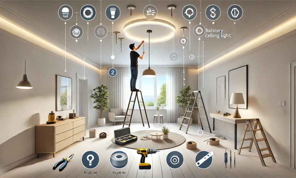 How To Install A Ceiling Light Without Existing Wiring
