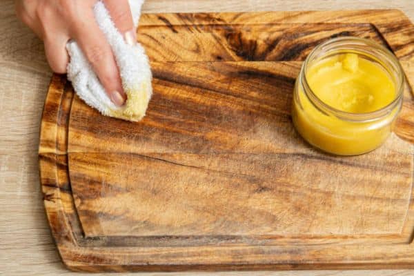 Apply cutting board oil How To Clean Teak Cutting Board
