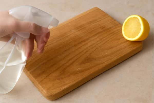 Sanitise with Vinegar or Lemon  To Sanitize A Wooden Cutting Board