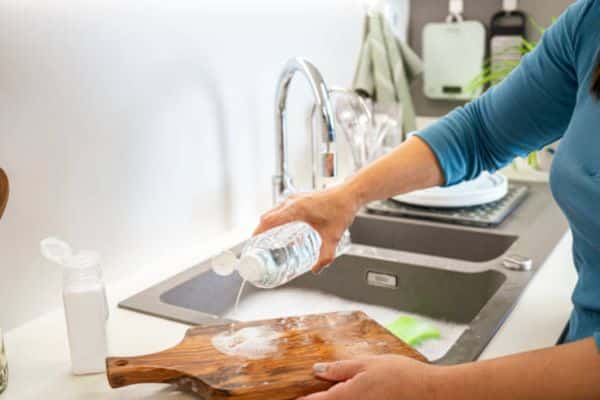 Step 3: Spray Vinegar Generously
