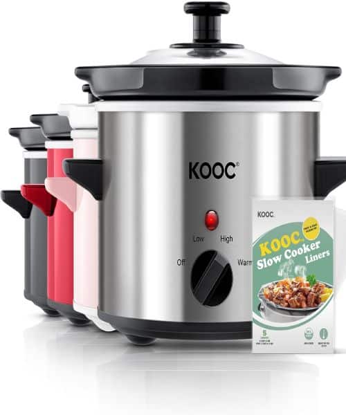 Best Slow Cookers for One Person KOOC Small Slow Cooker 2-Quart 