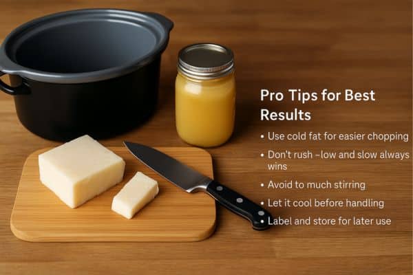 Pro Tips for Best Results To Render Beef Fat In A Slow Cooker