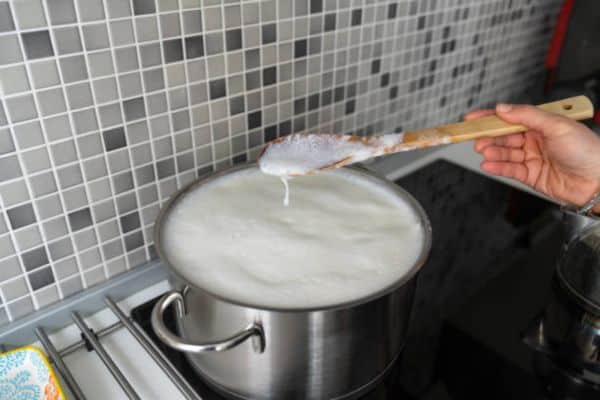Step 1: Warm the Milk To Make Yogurt In A Slow Cooker​