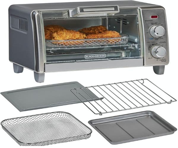 Best Non-Toxic Toaster Ovens BLACK+DECKER Crisp 'N Bake Air Fry Toaster Oven (TO1787SS-RFP)