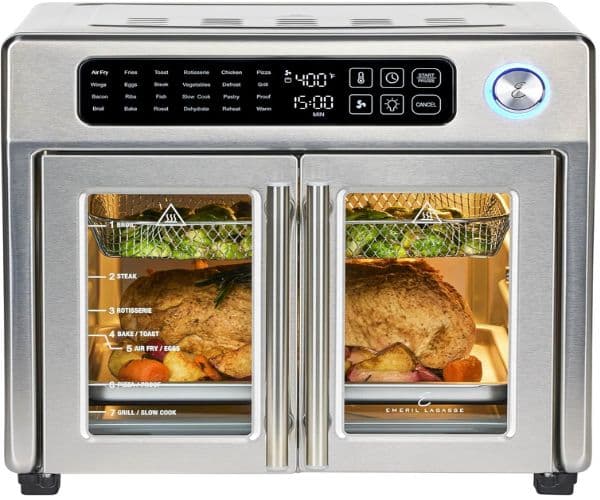 Emeril Lagasse Extra Large French Door Air Fryer Toaster Oven Combo