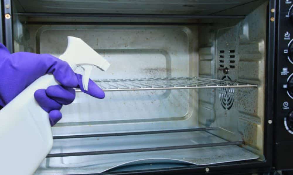 how to clean glass on toaster oven