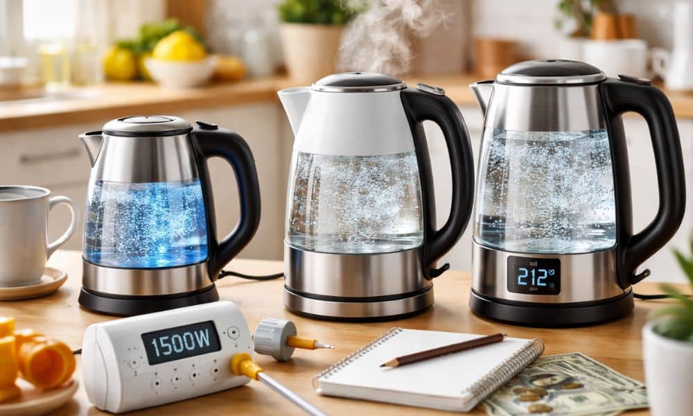 how many watts does an electric kettle use_
