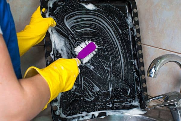 Scrub The Tray Gently